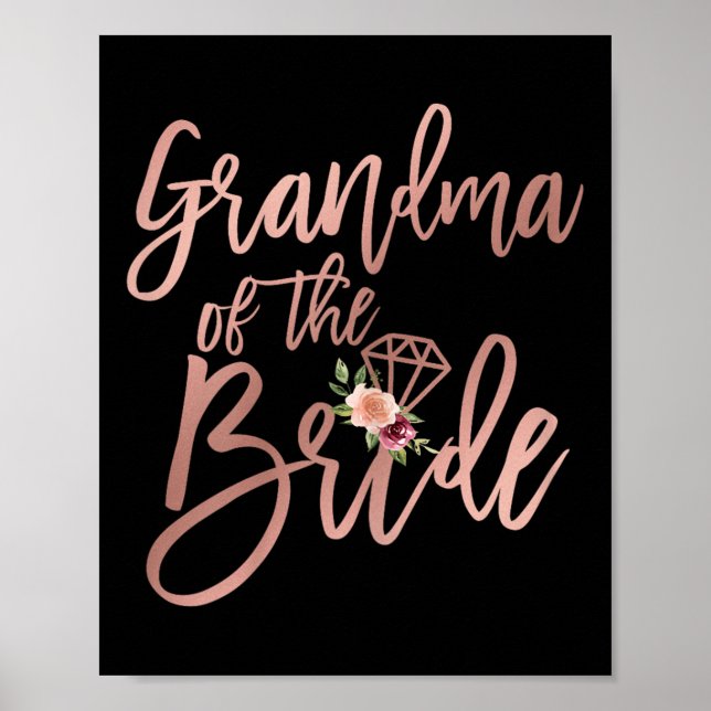 Wedding Shower For Grandma Of The Bride From Bride Poster (Front)
