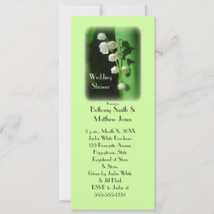 Wedding shower Green Invitation Lily de la Vallée