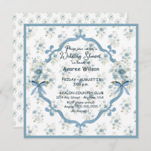 Wedding Shower in Blue Floral Card