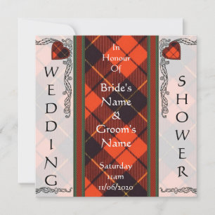 Wedding shower Invite - Wallace Tartan