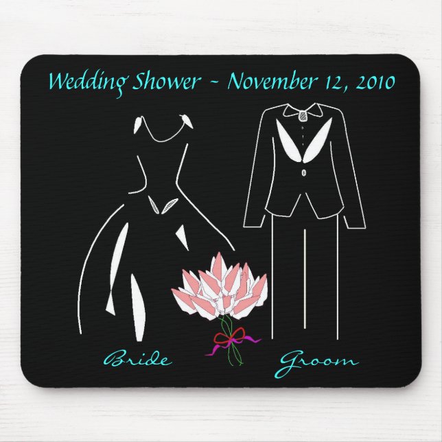 "Wedding Shower" Mousepad- Customizable Mouse Pad (Front)