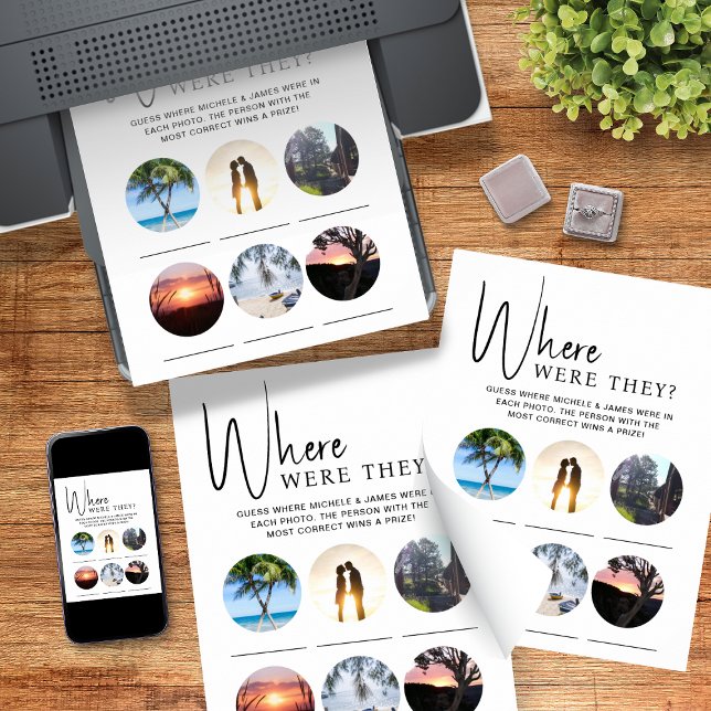 Wedding Shower Party Game Where Were They Poster (Creator Uploaded)