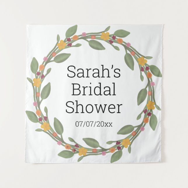 Wedding shower personalized tapestry (Front)