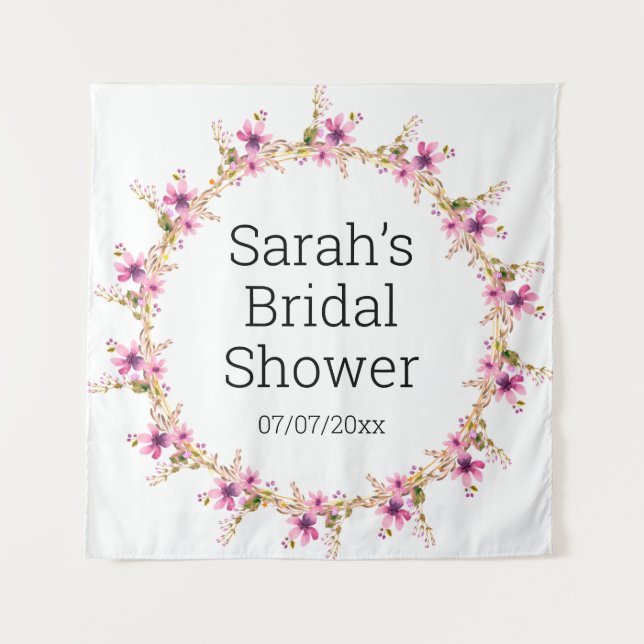 Wedding shower personalized tapestry (Front)
