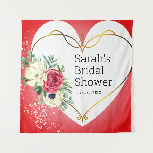 Wedding shower personalized tapestry (Front)