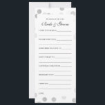 Wedding Shower Wishes Silver Foil Glitter Lights Advice Card<br><div class="desc">Faux Silver Foil Glitter Lights Wishes For Bride And Groom / Newlywed Advice Cards / Bridal Shower Advice Cards / Wedding Advice Cards / Wedding Wishes Cards - perfect for bridal showers and elegant weddings.</div>