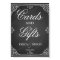 Wedding sign card and gift table