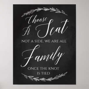 Wedding Sign – Choose A Seat Chalkboard Sign