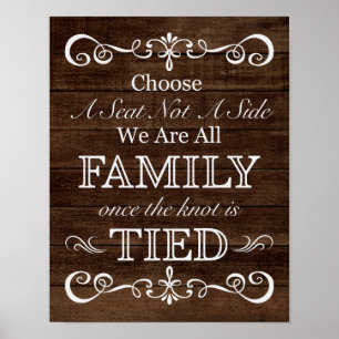 Wedding Sign – Choose A Seat Rustic Wedding Sign