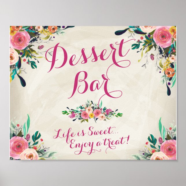 Wedding Sign - Desert Bar Sign (Front)