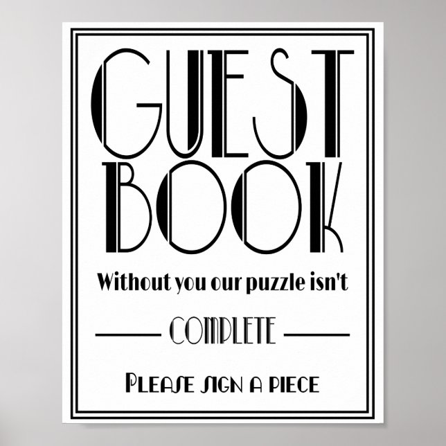 "wedding sign for "Please sign our Guest puzzle (Front)