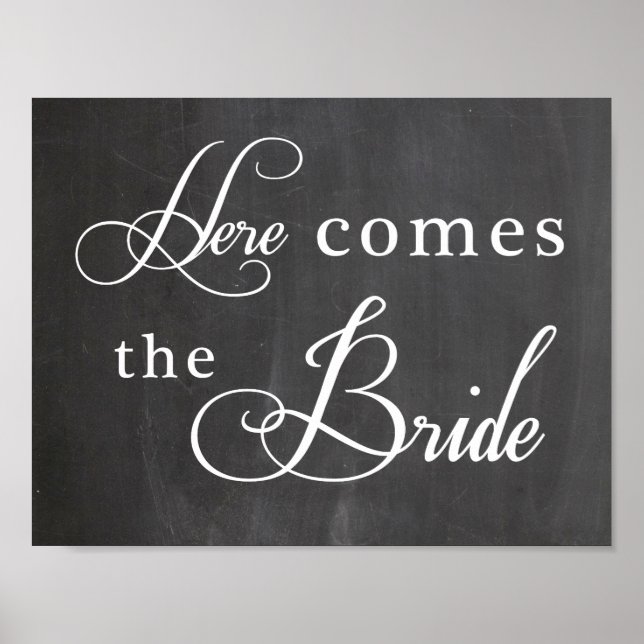 Wedding sign - Here comes the Bride (Front)