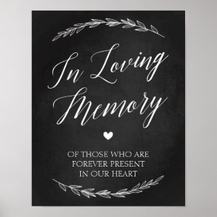 Wedding Sign – In Loving Memory Chalkboard Sign