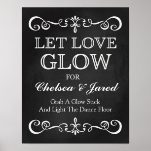 Wedding Sign – Let Love Glow Wedding Chalkboard