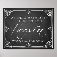 Wedding sign missing loved ones heaven