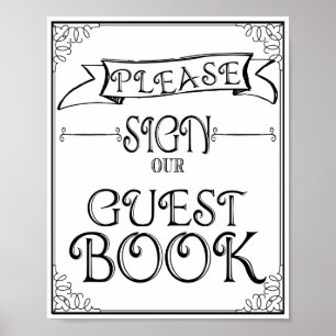 Wedding sign Please sign our guest book