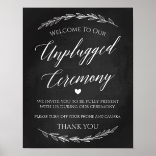 Wedding Sign – Unplugged Ceremony Chalkboard Sig