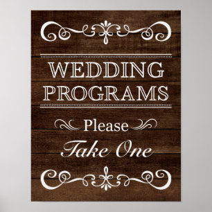 Wedding Sign – Wedding Program Rustic Wedding Si