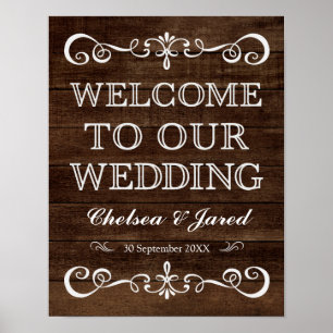 Wedding Sign – Wedding Welcome Rustic Wedding Sign