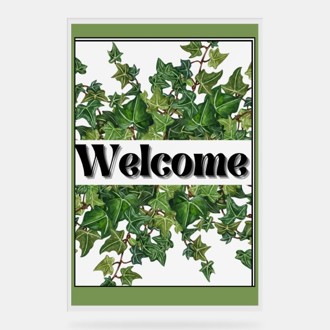 Wedding sign welcome ivy (Front)