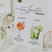 Wedding Signature Drinks 50+ Watercolor Cocktails