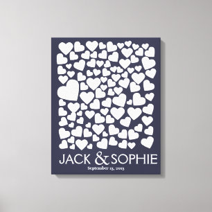 wedding signature guest book heart choose colour