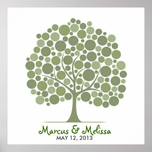 Wedding Signature Tree – Circles Poster
