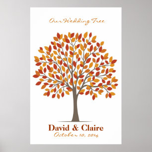 Wedding Signature Tree Poster – Natural Fall-XL