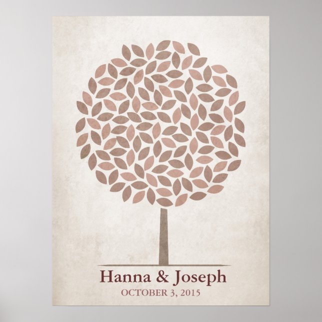 Wedding Signature Tree – Rustic Fall Poster (Front)