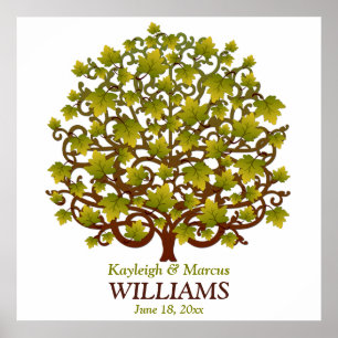 Wedding Signing Tree Personalized Poster