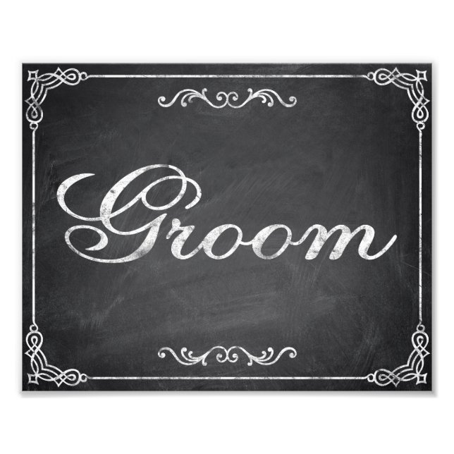 Wedding signs - chalkboard - Groom - (Front)