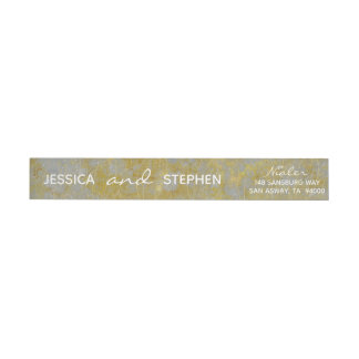 Wedding Silver Lining Wrap Around Label