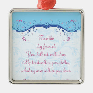 Wedding Silver Love Ornament