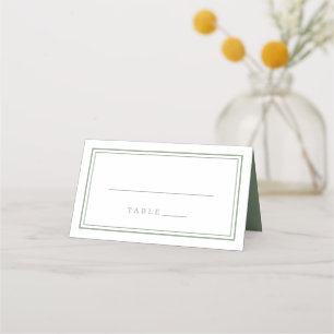 Wedding Simple Minimalist Chic Trendy Sage Green Place Card
