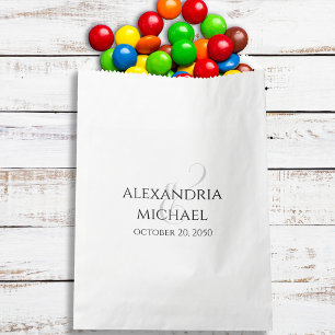 Wedding Simple Minimalist Favour Candy Template Bag
