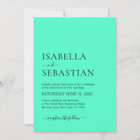 Wedding Simple Mint Breeze