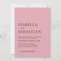 Wedding Simple Pastel Pink