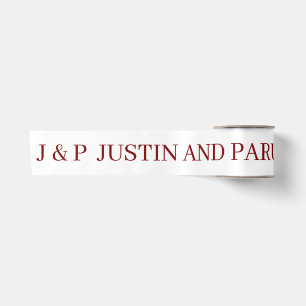 WEDDING SIMPLE STYLISH MODERN ELEGANT CUSTOM WHITE SATIN RIBBON