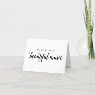 Wedding Singer DJ Choir Thank You Wedding Card