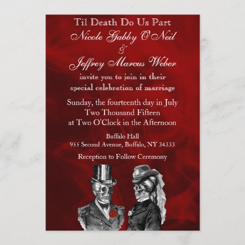 Skull Wedding Invitations &amp; Announcements | Zazzle CA