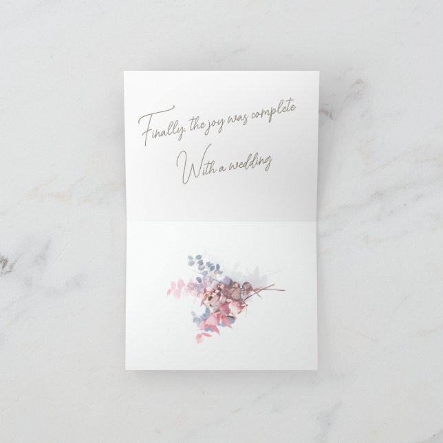 wedding Small, 4" x 5.6" Folded Invitation  (Inside)