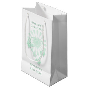 Wedding Small Gift Bag Peppermint Butterflies
