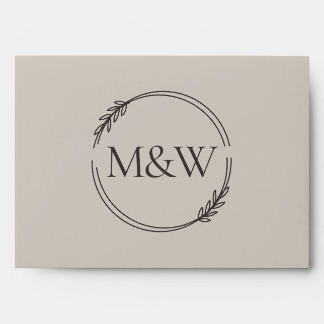 Wedding Soft Beige Invitation Colour Palette Envelope (Front)