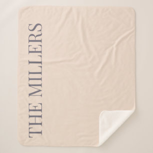 Wedding Soft Blush And Muted Plum-Grey Gift Sherpa Blanket