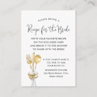 Wedding Spoon Fork Bridal Shower Recipe Request