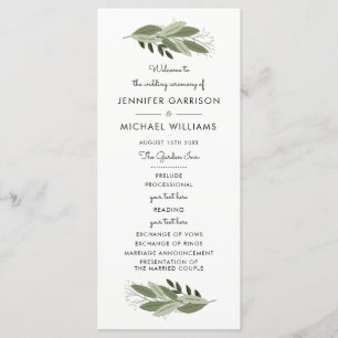 Wedding Sprigs Program