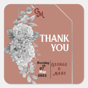 Wedding square sticker