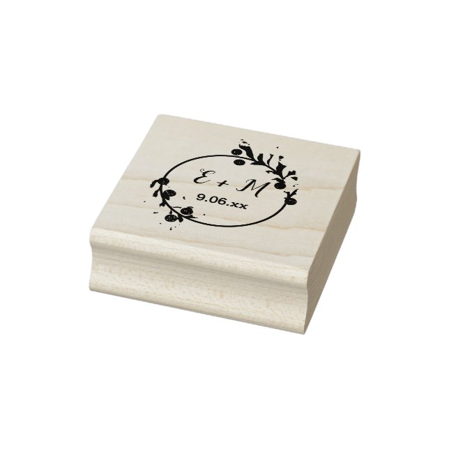 Wedding stamp, save the date  rubber stamp (Stamp)