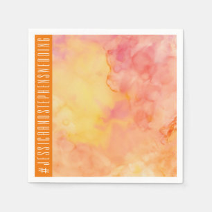 Wedding Standard Napkin Fresh Flowers Oranges