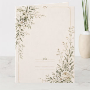 Wedding Stationery with Natural Botanical Charm Card